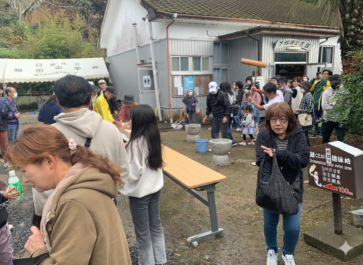 餅つき大会の様子