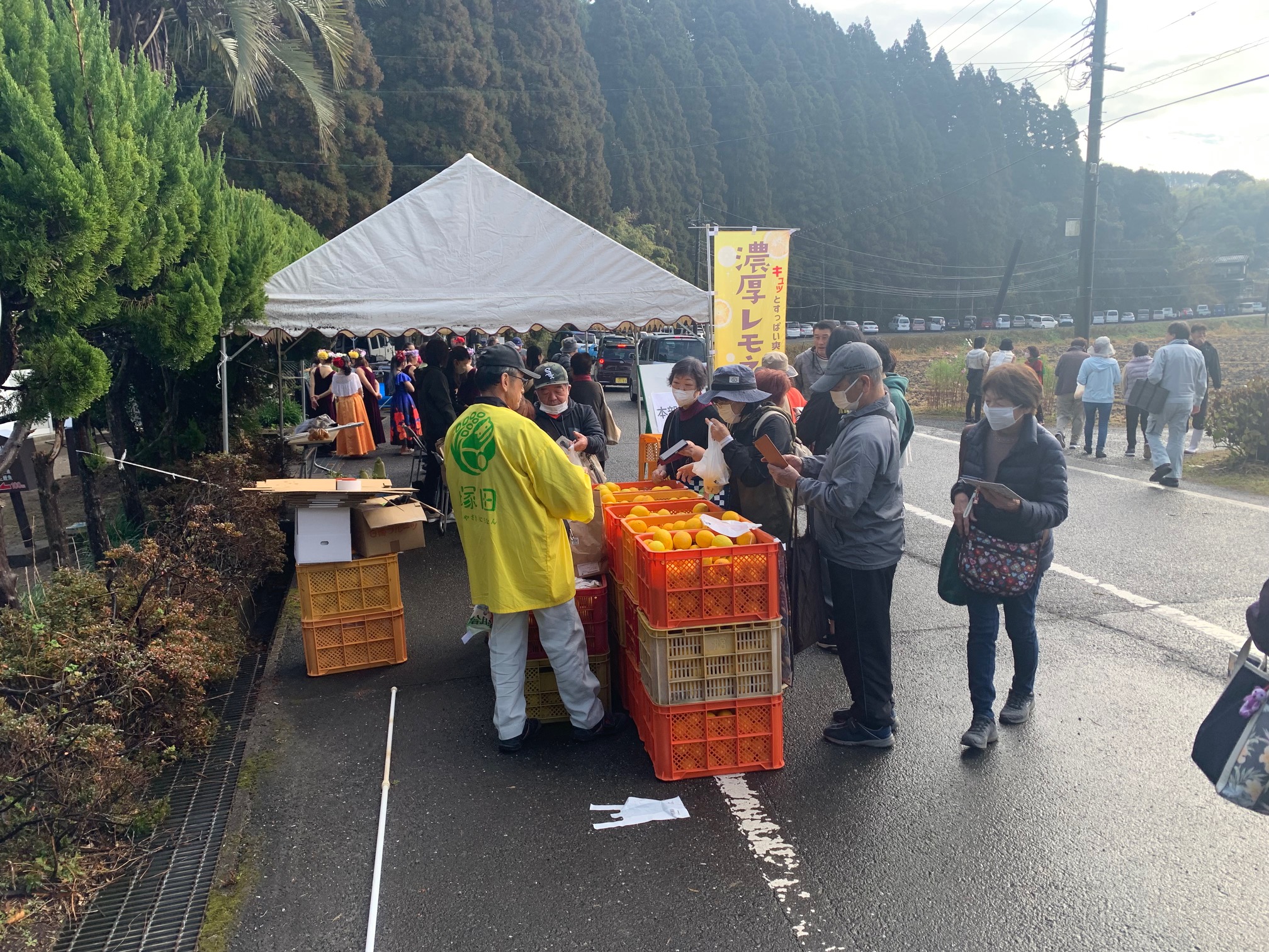 レモン掴み取りブース