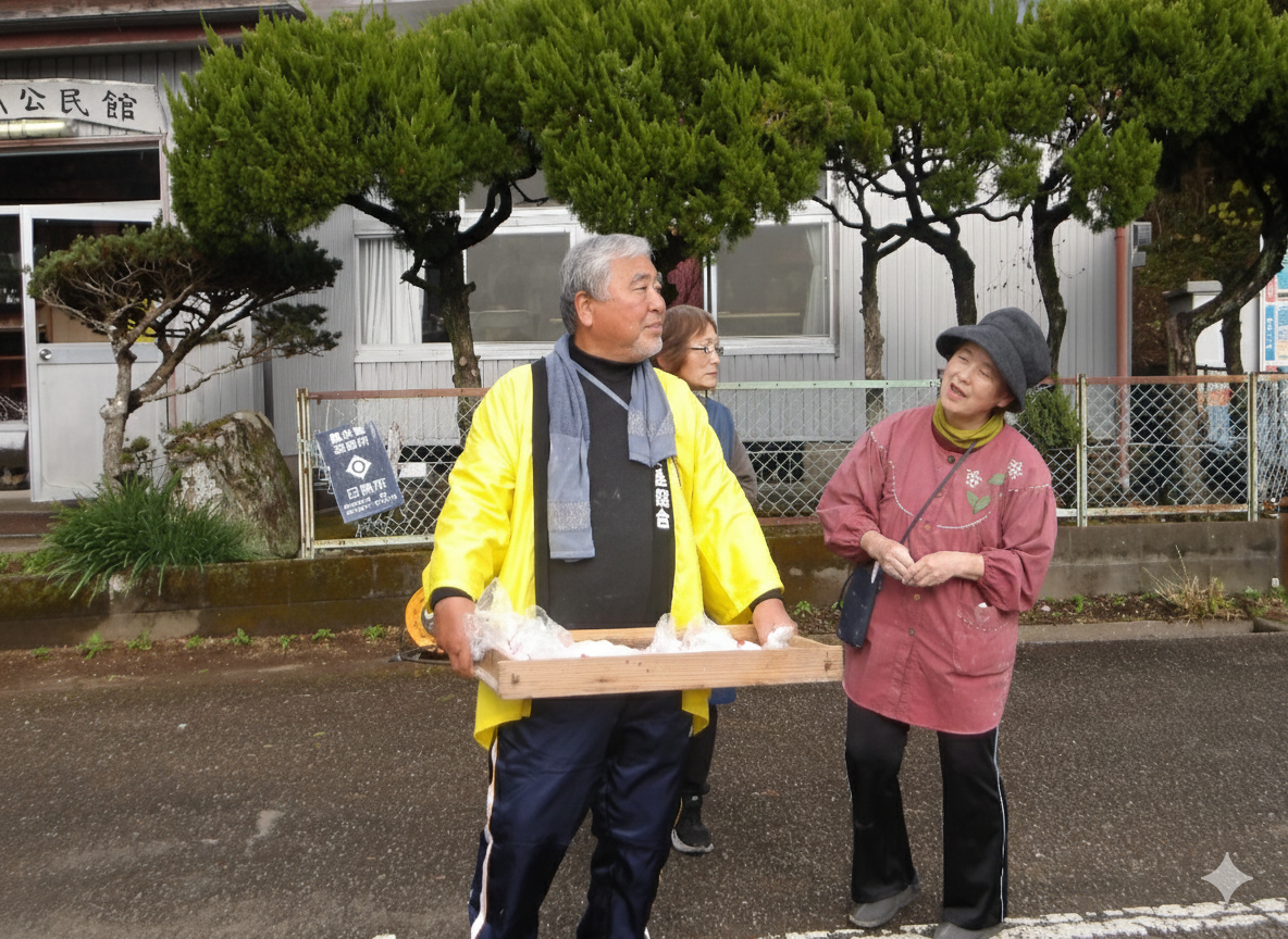 つきたてのもちの振る舞い