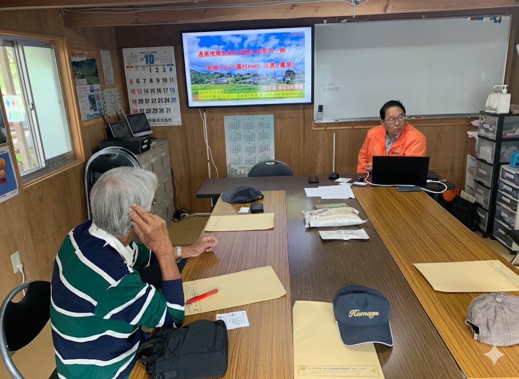 吉縁起村立寄処での視察の様子3