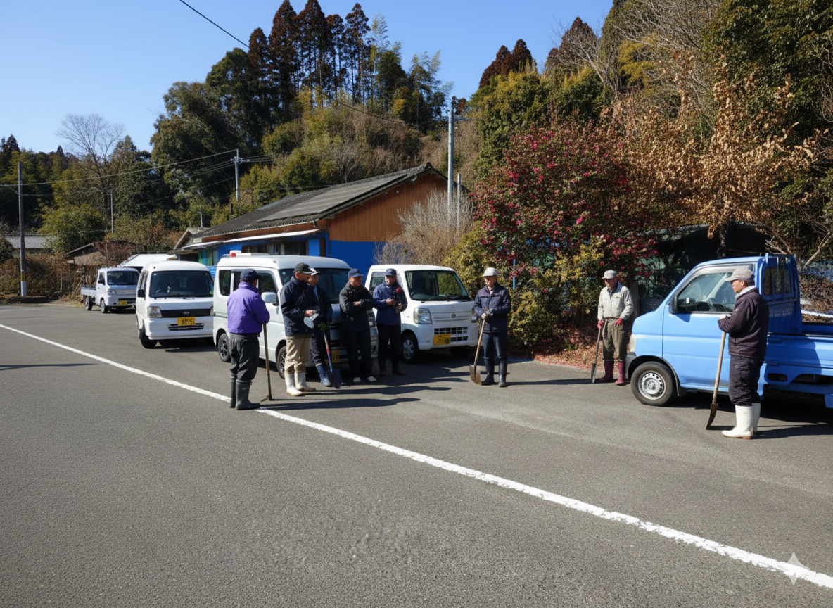 作業着手前の打ち合わせの様子