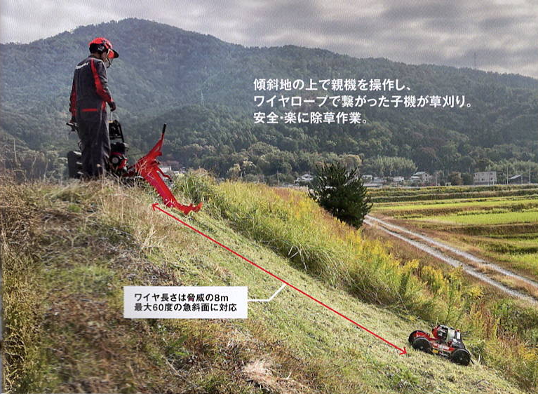 ハスクバーナ・ゼノア 親子式傾斜地草刈機 パンフレット（裏）